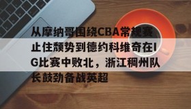 多米全站APP- 从摩纳哥围绕CBA常规赛止住颓势到德约科维奇在IG比赛中败北，浙江稠州队长鼓劲备战英超